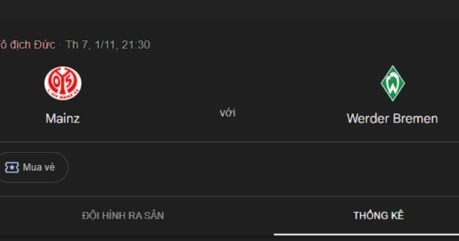 Kèo Mainz 05 Vs Werder Bremen Lúc 21h30 Ngày 01/11 Tại Sân Mewa Arena Thuộc Giải Vô Địch Đức